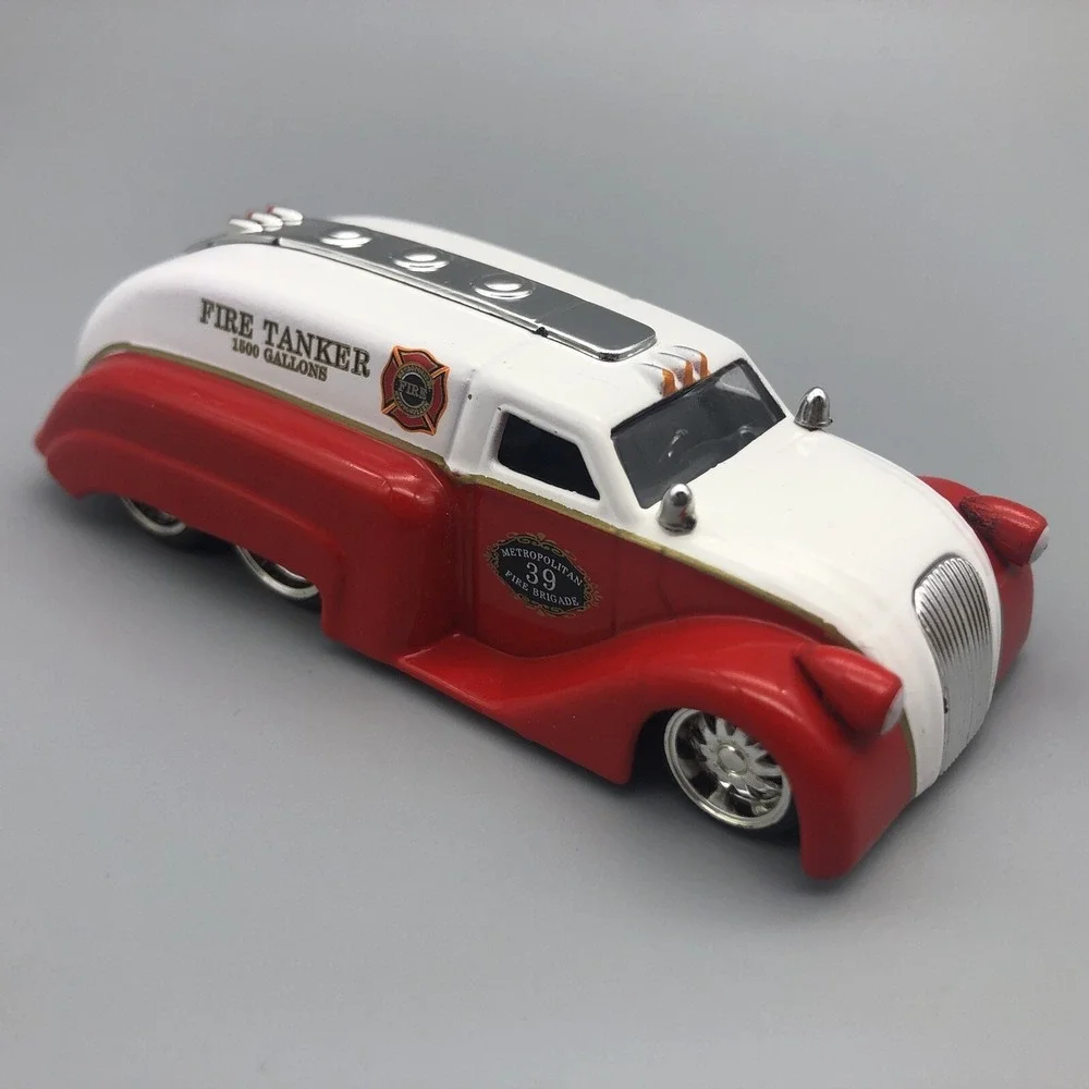 Jada D-Rods 1939 '39 Dodge Airflow‎ Fire Tanker Red & White Diecast 1/64 Scale